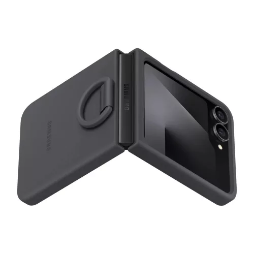  Samsung Galaxy Z Flip 7 FE fekete EF-PF741TBE Silicone Cover tok-8806097503705 3 kép