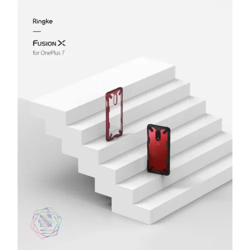 Ringke Fusion X PC tok TPU kerettel OnePlus 7 fekete színben-8809659046993 8 kép