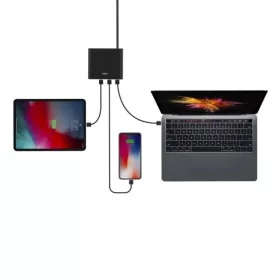 UNIQ Surge 90W 2xUSB Quick Charge 3.0 + 2xUSB-C PD 3.0 HUB, töltőál-8886463668108 2 kép