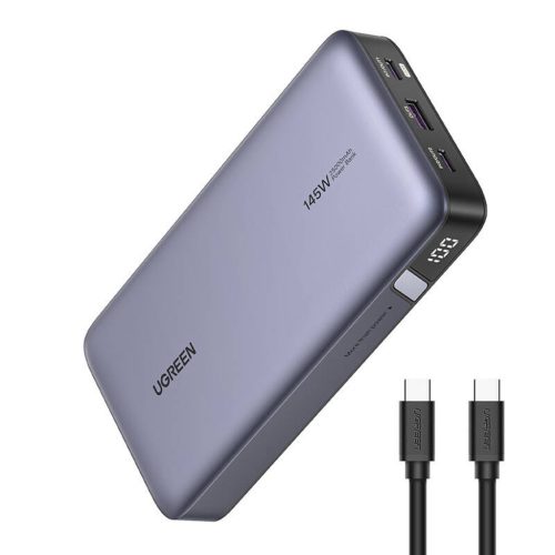 Powerbank 25000mAh Ugreen PB205, USB + 2x USB-C, 145W PD (szürke)-6941876213528 1 kép