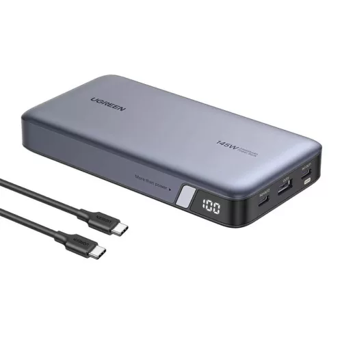 Powerbank 25000mAh Ugreen PB205, USB + 2x USB-C, 145W PD (szürke)-6941876213528 2 kép