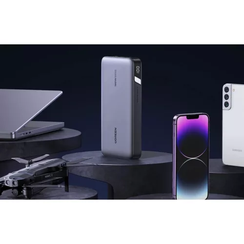 Powerbank 25000mAh Ugreen PB205, USB + 2x USB-C, 145W PD (szürke)-6941876213528 7 kép