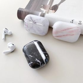 AirPods Pro 1/2 tok márvány mintával fehér-piros színben-0000000009818 2 kép
