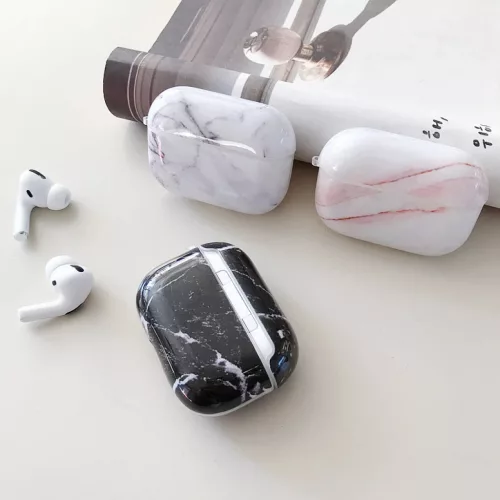 AirPods Pro 1/2 tok márvány mintával fehér-piros színben-0000000009818 2 kép