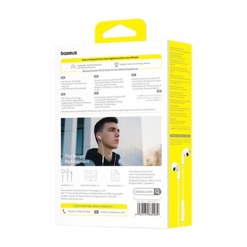 Encok HZ19 vezetékes fülhallgató Holdfehér-6932172682989 7 kép