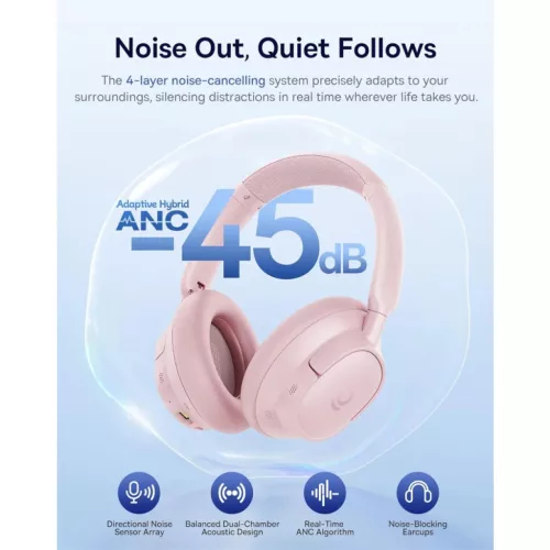 Handsfree Bluetooth MultiPoint Baseus Bass BH1 NC, Pink A0203704-6932172698584 2 kép
