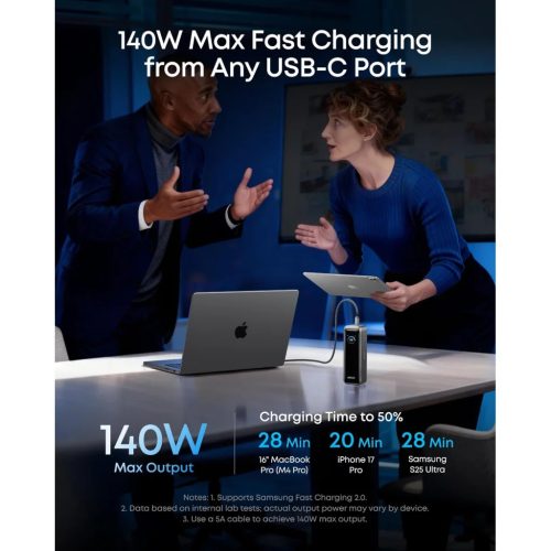 Powerbank Anker Prime, 20100mAh, 220W, QC + PD, Fekete A110BH11-194644239350 3 kép