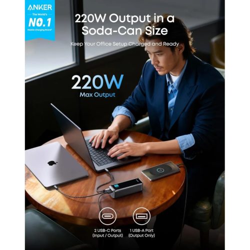 Powerbank Anker Prime, 20100mAh, 220W, QC + PD, Fekete A110BH11-194644239350 4 kép