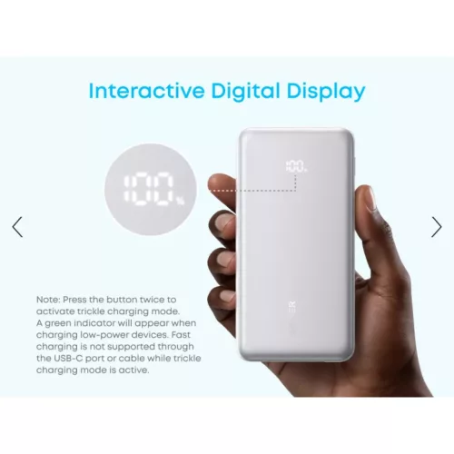 Powerbank Anker Zolo, 10000mAh, 22.5W, QC + PD, Fehér A110DH21-194644276560 7 kép