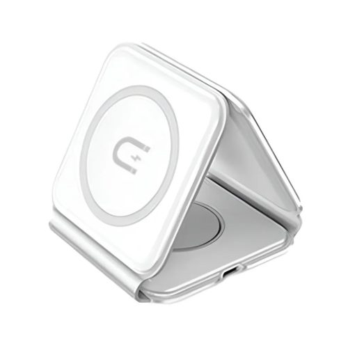 Dudao A11N 15W 3in1 induktív töltő - fehér + USB-C / USB-C kábel-6973687249489 1 kép