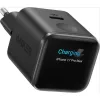 Fali Töltő Anker Nano Töltő Kijelzővel, 45W, 3A, 1 x USB-C, Fekete A121DG11