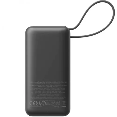 Powerbank Anker Nano, 10000mAh, 30W, QC + PD, Fekete A1259G11-194644170868 4 kép