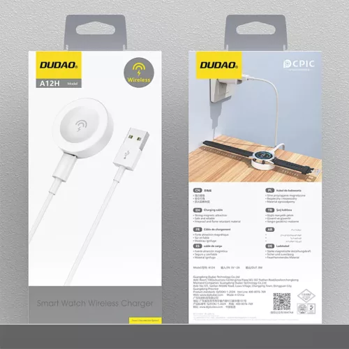 Dudao A12H Vezeték nélküli Töltő Huawei Okosórákhoz - Fehér-6976625334803 7 kép