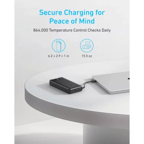 Anker PowerCore powerbank, 20000mAh, 87W, QC + PD, fekete-194644197469 8 kép