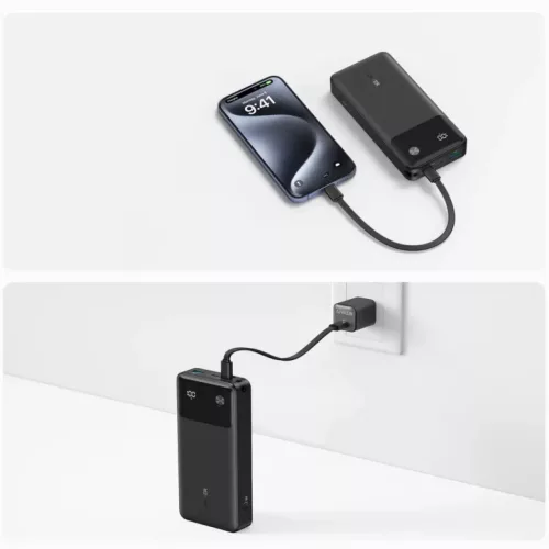 Anker Powerbank, 20000mAh, 30W, QC + PD, Fekete A1384G11-194644173401 3 kép