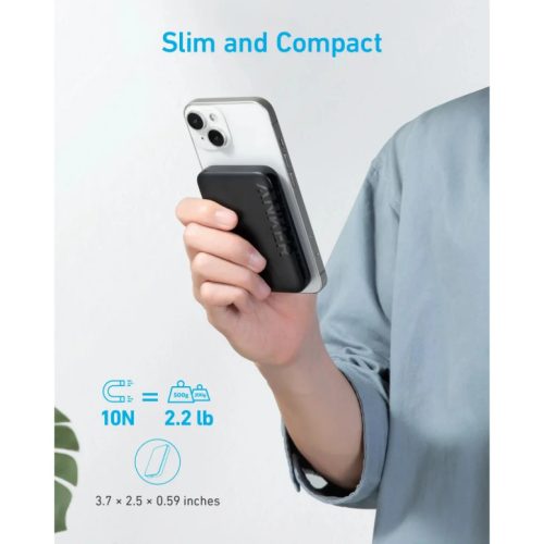 Anker 321 MagGo powerbank, 5000mAh, 7,5W, fekete-194644125615 8 kép