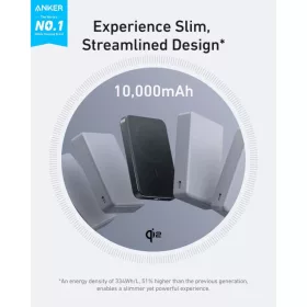 Powerbank Anker MagGo Slim, 10000mAh, 30W, PD + FQI, Fekete A1664H11-194644203467 2 kép