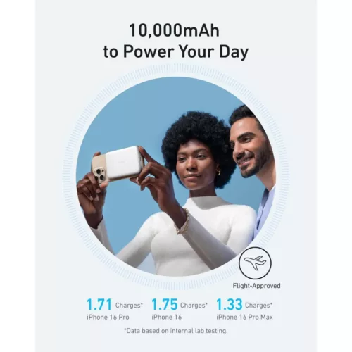 Powerbank Anker MagGo Slim, 10000mAh, 30W, PD + FQI, Fehér A1664H21-194644203504 3 kép