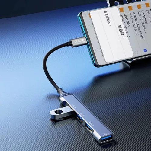 Dudao HUB 4in1 USB-C - 4x USB-A (3 x USB2.0 / USB3.0) 6.3cm fekete (A1-6973687247065 3 kép