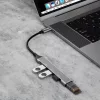 Dudao HUB 4in1 USB-C - 4x USB-A (3 x USB2.0 / USB3.0) 6.3cm fekete (A1-6973687247065 4 kép