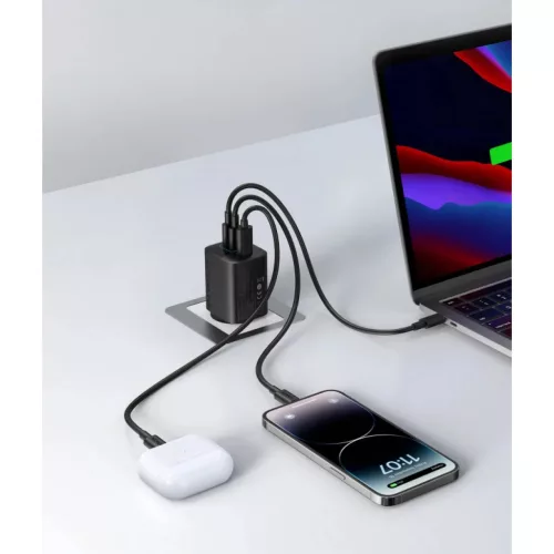Hálózati töltő Anker 336, 67W, 3.25A, 1 x USB-A - 2 x USB-C, Feket-194644133276 4 kép