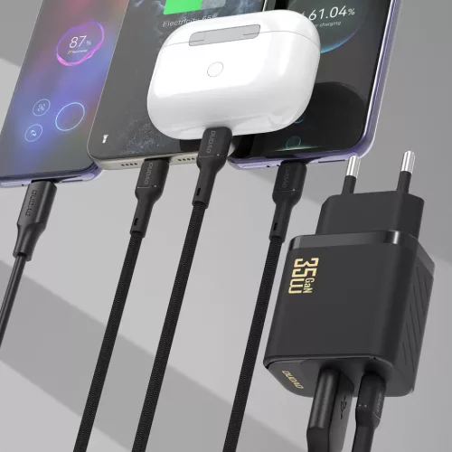 Dudao A27 Max 35W GaN fali töltő - Fekete-6977196682904 3 kép