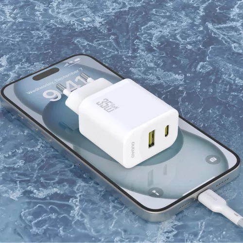 Dudao A27MaxCEU PD QC 35W USB-A USB-C Fali Töltő USB-C Kábellel - F-6977196682911 5 kép