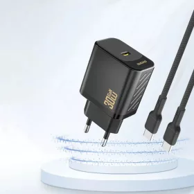 Dudao A27P 30W PD GaN USB-C fali töltő - Fekete-6976625334179 2 kép