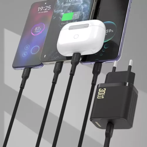 Dudao A27PCEU PD 30W GaN USB-C Hálózati Töltő Adapter USB-C Kábel-6976625334193 3 kép