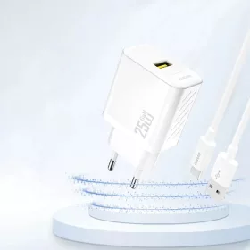 Dudao A27S 25W GaN USB-A hálózati töltő adapter - Fehér-6976625334360 2 kép