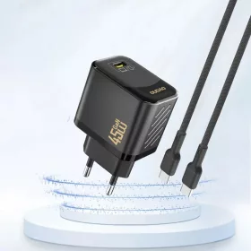Dudao A28 45W GaN USB-C Hálózati Töltő - Fekete-6976625334254 2 kép