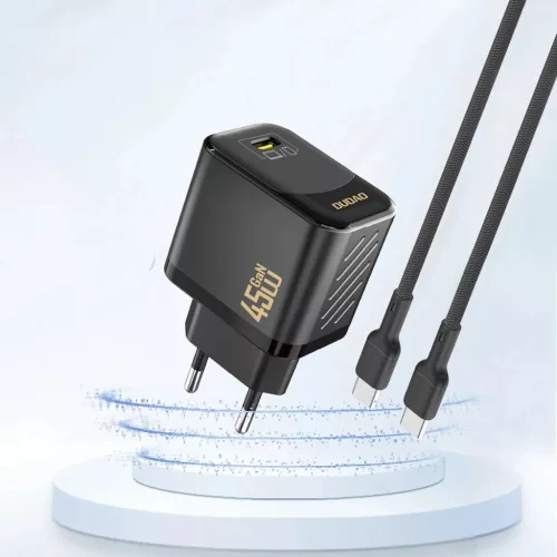 Dudao A28 45W GaN USB-C Hálózati Töltő - Fekete-6976625334254 2 kép
