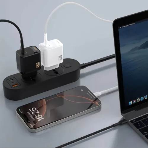 Dudao A28 45W GaN USB-C Hálózati Töltő - Fekete-6976625334254 3 kép