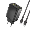 Dudao A29C 65W GaN Töltőadapter + USB-C Kábel - Fekete-6976625334933 1 kép