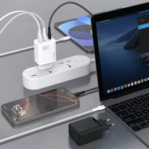 Dudao A29C 65W GaN Töltőadapter + USB-C Kábel - Fekete-6976625334933 4 kép