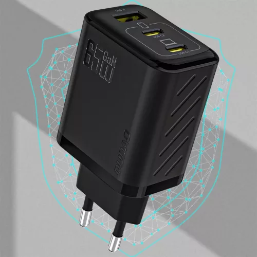 Dudao A29C 65W GaN Töltőadapter + USB-C Kábel - Fekete-6976625334933 5 kép