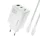 Dudao A29C 65W GaN Hálózati töltő + USB-C kábel - Fehér