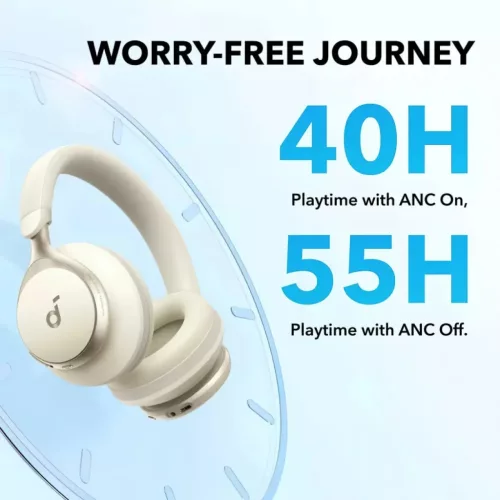 Bluetooth fejlhallgató MultiPoint Anker SoundCore Space On, Fehér A3-194644138615 2 kép