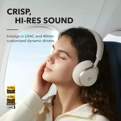 Bluetooth fejlhallgató MultiPoint Anker SoundCore Space On, Fehér A3-194644138615 6 kép