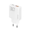 GaN Dudao A30EU 30W USB-A / USB-C Fali Töltő - Fehér-6976625332793 1 kép