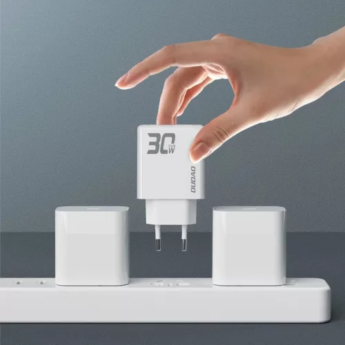 Dudao A30EUL 30W GaN hálózati töltő USB-A / USB-C + USB-C - Lightn-6976625332816 6 kép