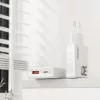 GaN Dudao A30EU 30W USB-A / USB-C Fali Töltő - Fehér-6976625332793 3 kép