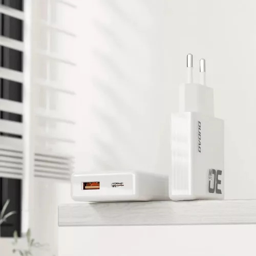 GaN Dudao A30EU 30W USB-A / USB-C Fali Töltő - Fehér-6976625332793 3 kép