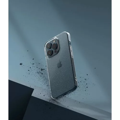 iPhone 13 Pro Ringke Air ultravékony TPU gél tok flitteres átlátsz-8809818843883 4 kép
