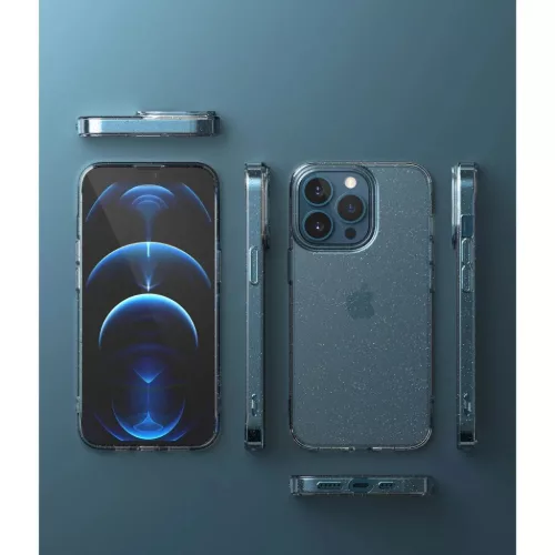 iPhone 13 Pro Ringke Air ultravékony TPU gél tok flitteres átlátsz-8809818843883 7 kép
