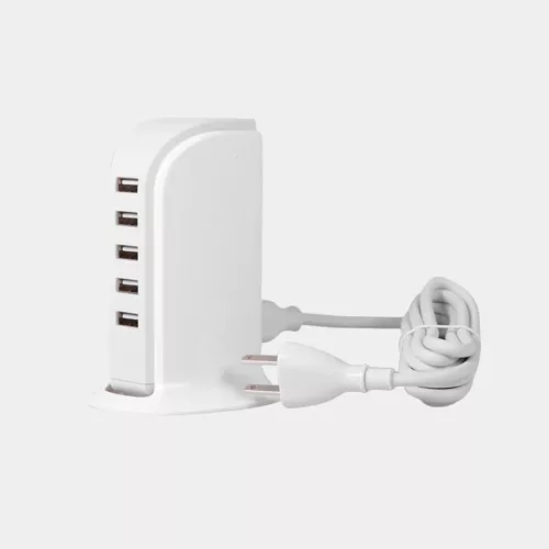 Dudao 5x USB töltő beépített EU tápkábellel fehér (A5EU)-6977196682638 6 kép