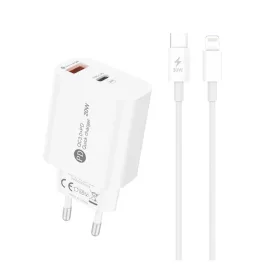 A6MaxL 20W USB-A USB-C Hálózati Töltő 1m USB-C - Lightning Kábell-6977196680191 1 kép