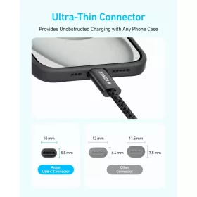 Anker Zolo USB-C to USB-C kábel, 240W, 1m, Fekete-0194644288778 2 kép