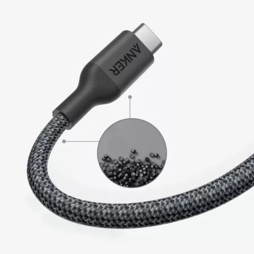 USB-C to USB-C Kábel Anker 544, 140W, 1.8m, Fekete A80F6H11-194644124236 2 kép