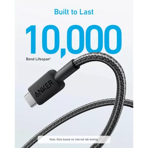 Anker 322 USB-A - USB-C Kábel, 18W, 2A, 1.8m, Fekete-194644125813 2 kép